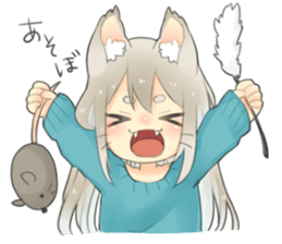 Nekomimikko's yuruhuwa Sticker sticker #11180478