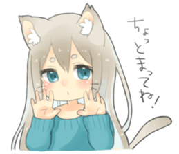 Nekomimikko's yuruhuwa Sticker sticker #11180479