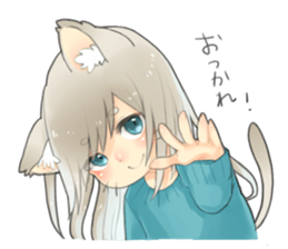 Nekomimikko's yuruhuwa Sticker sticker #11180480