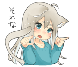 Nekomimikko's yuruhuwa Sticker sticker #11180485