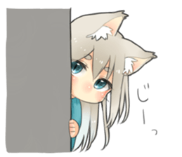 Nekomimikko's yuruhuwa Sticker sticker #11180487