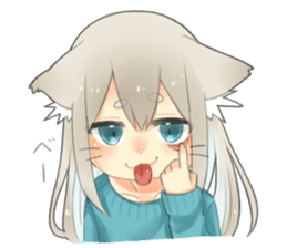 Nekomimikko's yuruhuwa Sticker sticker #11180490