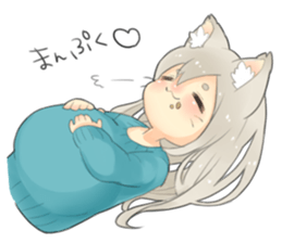 Nekomimikko's yuruhuwa Sticker sticker #11180492