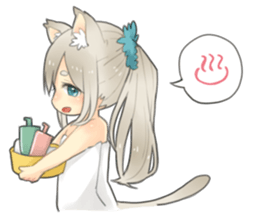 Nekomimikko's yuruhuwa Sticker sticker #11180493