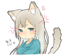 Nekomimikko's yuruhuwa Sticker sticker #11180495