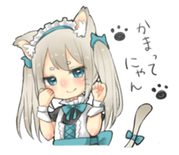 Nekomimikko's yuruhuwa Sticker sticker #11180497