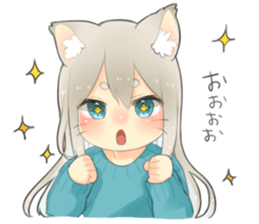 Nekomimikko's yuruhuwa Sticker sticker #11180498