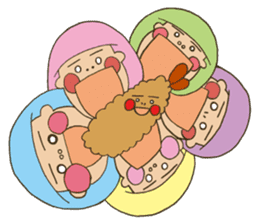 Fried prawn girl stamp sticker #11182769