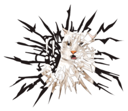 Cat's on the other side of the hole sticker #11183313