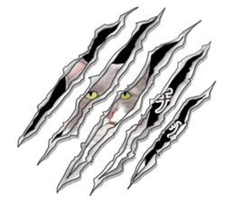 Cat's on the other side of the hole sticker #11183317