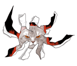 Cat's on the other side of the hole sticker #11183330