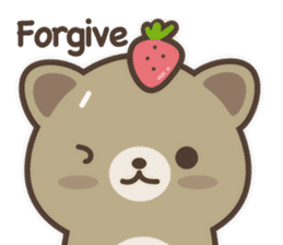 Strawberry Cat Life English sticker #11185146