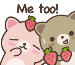 Strawberry Cat Life English sticker #11185172