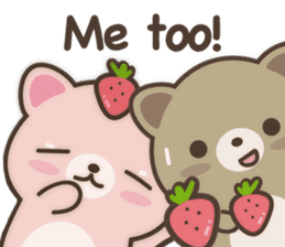 Strawberry Cat Life English sticker #11185172