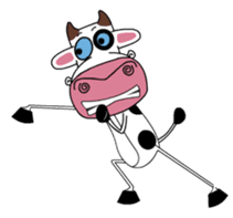 Maddie the Mad cow sticker #11186315