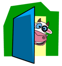 Maddie the Mad cow sticker #11186318