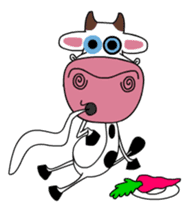 Maddie the Mad cow sticker #11186322
