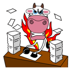 Maddie the Mad cow sticker #11186325