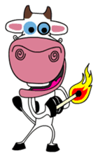 Maddie the Mad cow sticker #11186336