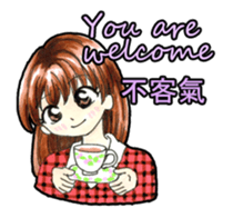 Conversation in Chinese and English. sticker #11187096