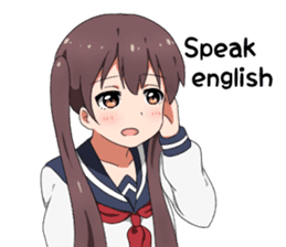 Sarcastic girl with pigtails sticker #11187994