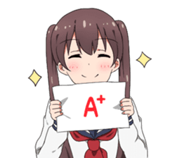 Sarcastic girl with pigtails sticker #11188002