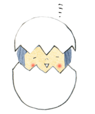 Girl of red cheeks and ribbon sticker #11188191