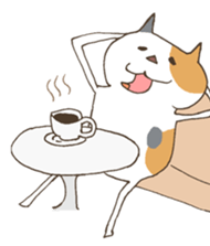 The cat enjoys life sticker #11188440