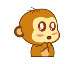 Cute Yellow Monkey sticker #11189345