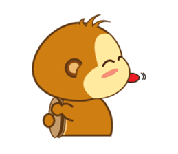 Cute Yellow Monkey sticker #11189347