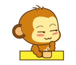 Cute Yellow Monkey sticker #11189348