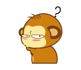 Cute Yellow Monkey sticker #11189349