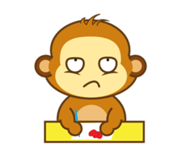 Cute Yellow Monkey sticker #11189350