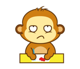 Cute Yellow Monkey sticker #11189350