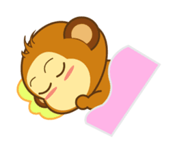 Cute Yellow Monkey sticker #11189351