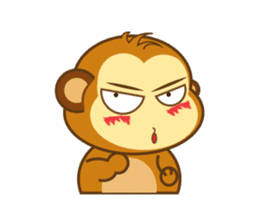Cute Yellow Monkey sticker #11189352