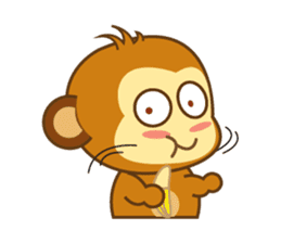 Cute Yellow Monkey sticker #11189353