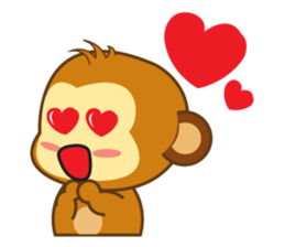 Cute Yellow Monkey sticker #11189354