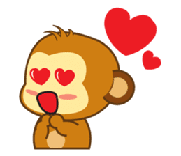 Cute Yellow Monkey sticker #11189354