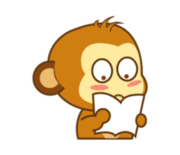 Cute Yellow Monkey sticker #11189355