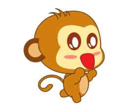 Cute Yellow Monkey sticker #11189356