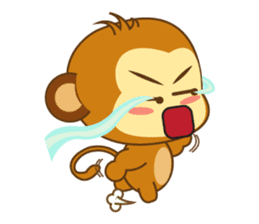 Cute Yellow Monkey sticker #11189357