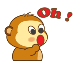 Cute Yellow Monkey sticker #11189358
