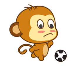 Cute Yellow Monkey sticker #11189359