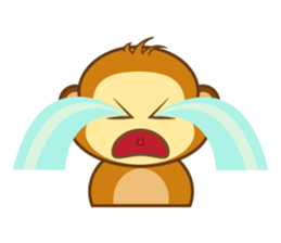 Cute Yellow Monkey sticker #11189360