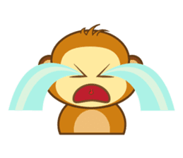 Cute Yellow Monkey sticker #11189360