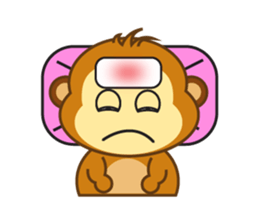 Cute Yellow Monkey sticker #11189361