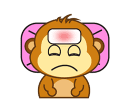 Cute Yellow Monkey sticker #11189361