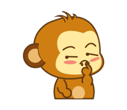 Cute Yellow Monkey sticker #11189362