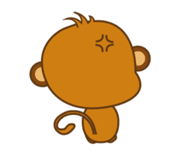 Cute Yellow Monkey sticker #11189363